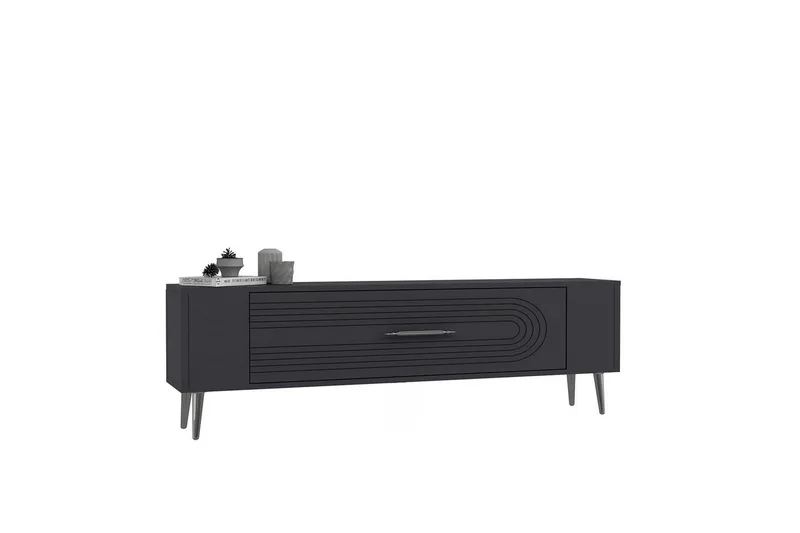 Mirel TV-benk 120 cm - Antrasitt/Sølv - Møbler - Mediamøbel & tv møbel - TV-benk & mediabenk