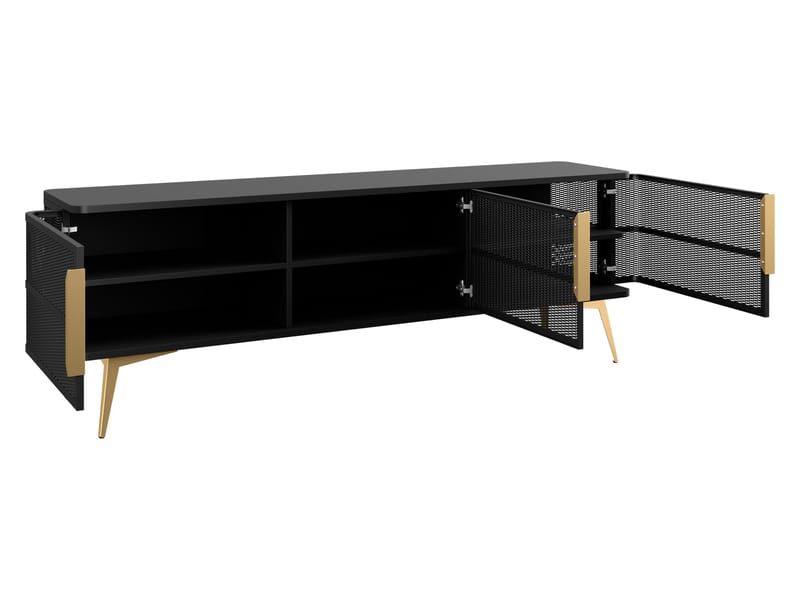 Mireva TV-benk 180 cm - beige, gull - Møbler - Mediamøbel & tv møbel - TV-benk & mediabenk