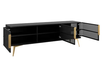 Mireva TV-benk 180 cm - svart/gull - Møbler - Mediamøbel & tv møbel - TV-benk & mediabenk