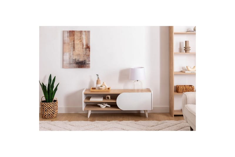 Mirra TV-benk 120 cm - Blå/Hvit - Møbler - Mediamøbel & tv møbel - TV-benk & mediabenk