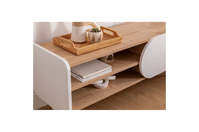 Mirra TV-benk 120 cm - Blå/Hvit - Møbler - Mediamøbel & tv møbel - TV-benk & mediabenk