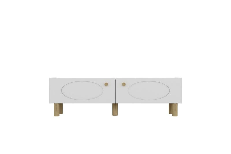 Mittopuri TV-benk 153,6 cm - Taupe/Hvit - Møbler - Mediamøbel & tv møbel - TV-benk & mediabenk