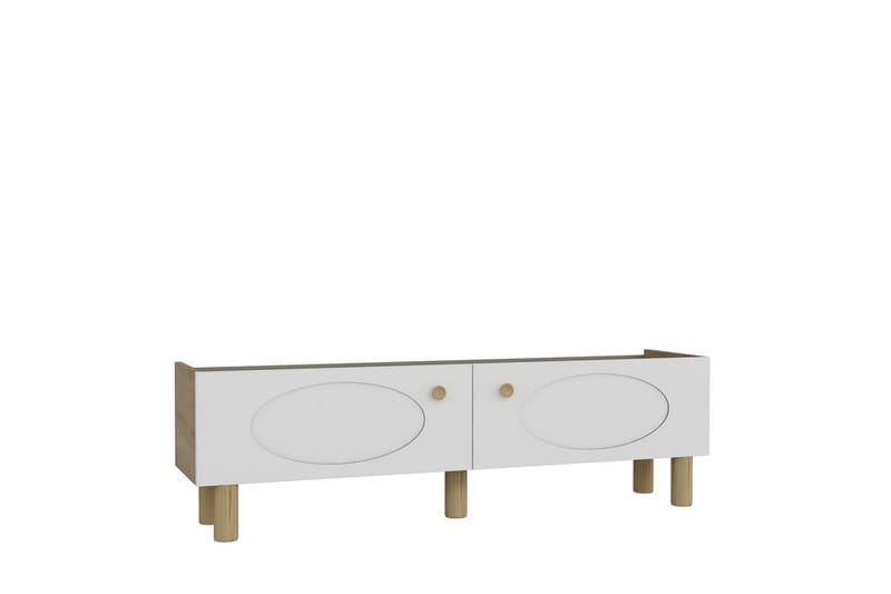 Mittopuri TV-benk 153,6 cm - Taupe/Hvit - Møbler - Mediamøbel & tv møbel - TV-benk & mediabenk