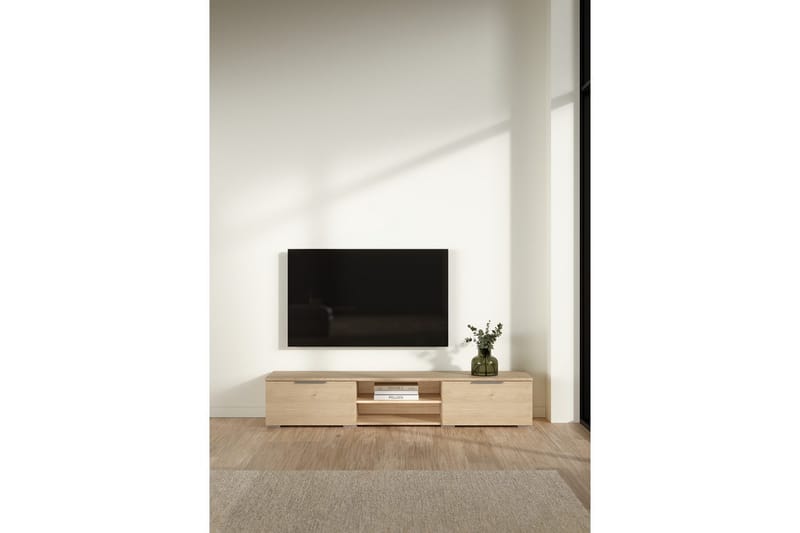 Miwa TV-stativ 33 cm - Rødfarget tre - Møbler - Mediamøbel & tv møbel - Mediestativ & veggfeste