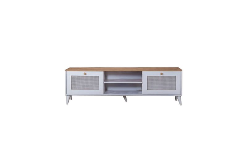 Mjudi TV-benk 55 cm - Lyse brun/Hvit - Møbler - Mediamøbel & tv møbel - TV-benk & mediabenk