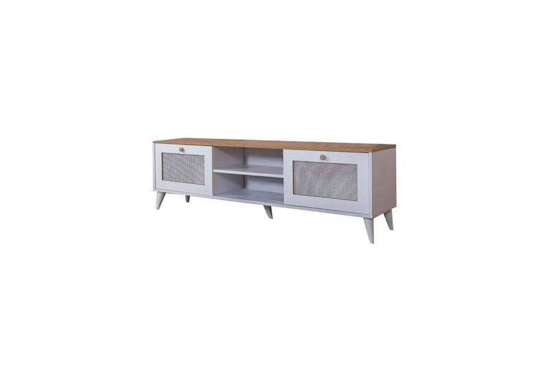 Mjudi TV-benk 55 cm - Lyse brun/Hvit - Møbler - Mediamøbel & tv møbel - TV-benk & mediabenk