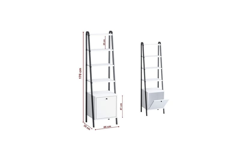 Mojon Bokhylle 44 cm - Sort/Hvit - Oppbevaring - Hyller - Bokhylle