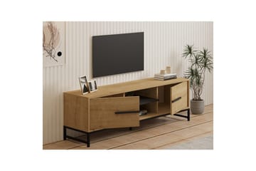 Mono Gulvstående TV-benk 160 cm med Oppbevaring i Eik - Beige - Møbler - Mediamøbel & tv møbel - TV-benk & mediabenk