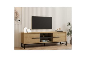 Mono Gulvstående TV-benk 160 cm med Oppbevaring i Eik - Beige - Møbler - Mediamøbel & tv møbel - TV-benk & mediabenk