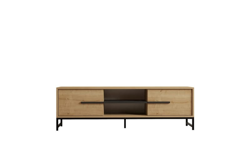 Mono Gulvstående TV-benk 160 cm med Oppbevaring i Eik - Beige - Møbler - Mediamøbel & tv møbel - TV-benk & mediabenk