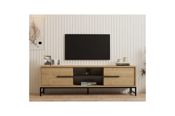 Mono Gulvstående TV-benk 160 cm med Oppbevaring i Eik - Beige - Møbler - Mediamøbel & tv møbel - TV-benk & mediabenk