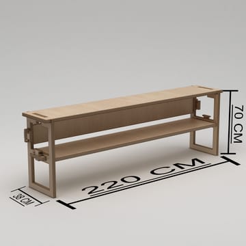 Mopira TV-benk 220 cm - Naturlig tre - Møbler - Mediamøbel & tv møbel - TV-benk & mediabenk
