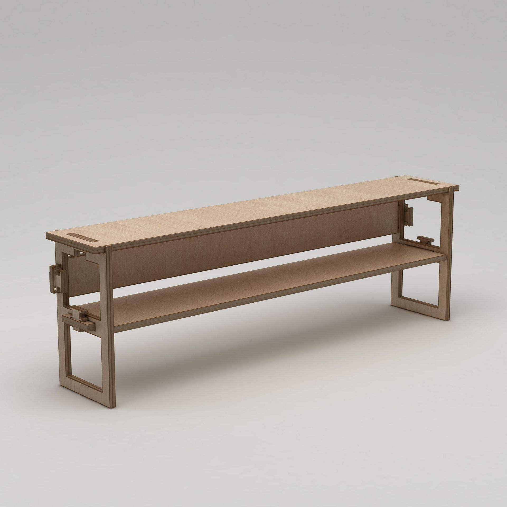 Mopira TV-benk 220 cm - Naturlig tre