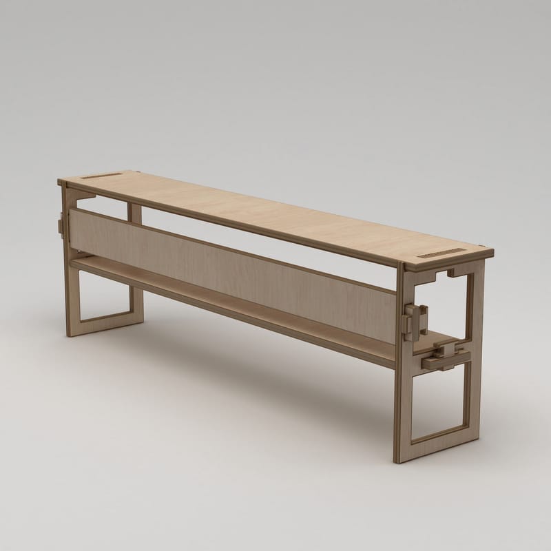 Mopira TV-benk 220 cm - Naturlig tre - Møbler - Mediamøbel & tv møbel - Mediestativ & veggfeste