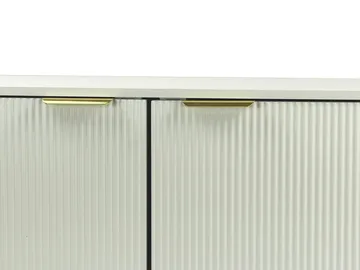 Morela TV-benk 150 cm - Hvit med gulldetaljer - Møbler - Mediamøbel & tv møbel - TV-benk & mediabenk