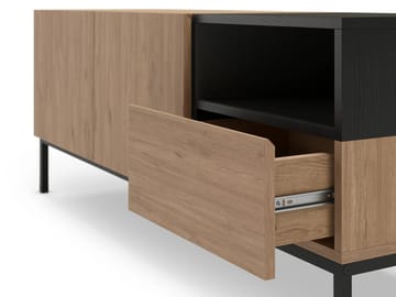 Morlen TV-benk 140 cm - Naturlig eik, tre-svart, svart - Møbler - Mediam øbel & tv møbel - TV-benk & mediabenk