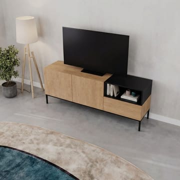Morlen TV-benk 140 cm - Naturlig eik, tre-svart, svart - Møbler - Mediamøbel & tv møbel - TV-benk & mediabenk