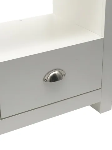 Morova TV-benk 85 cm - Hvit og sølvfarget - Møbler - Mediamøbel & tv møbel - TV-benk & mediabenk