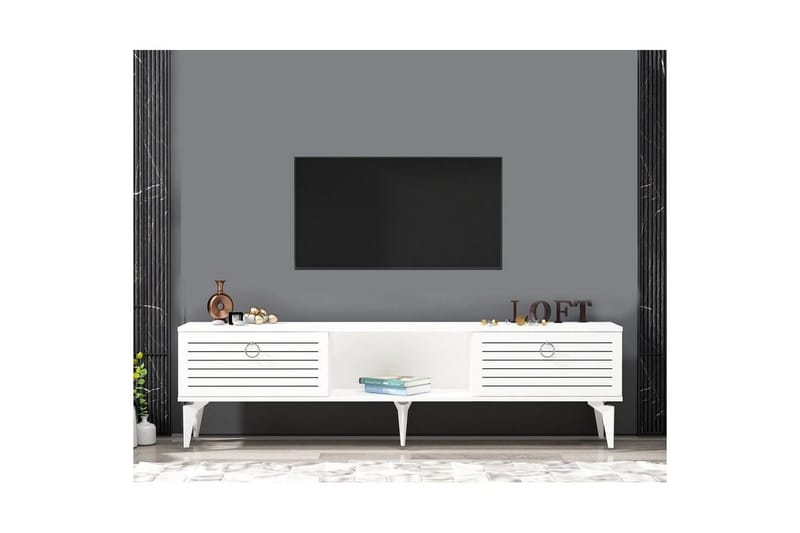 Mula TV-benk 150 cm - Hvit - Møbler - Mediamøbel & tv møbel - TV-benk & mediabenk