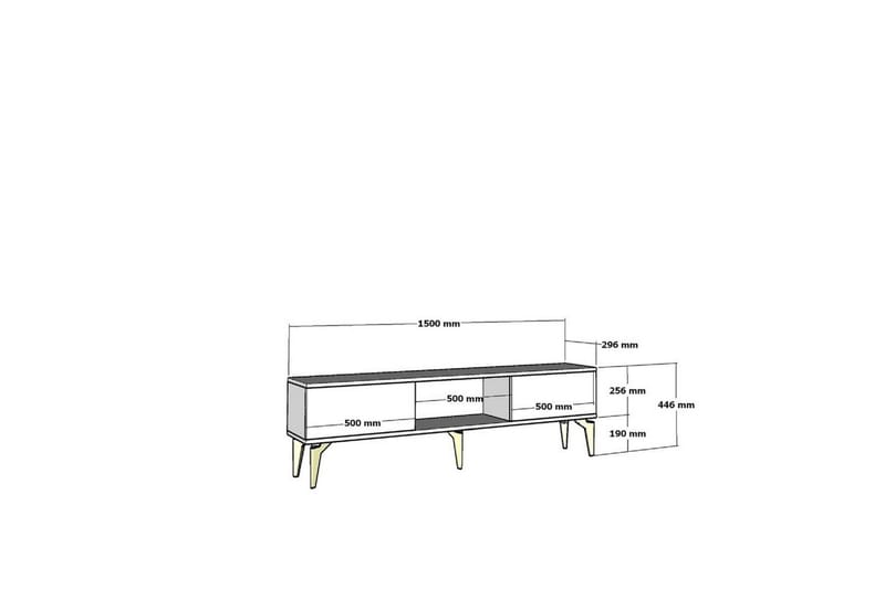 Mula TV-benk 150 cm - Hvit - Møbler - Mediamøbel & tv møbel - TV-benk & mediabenk