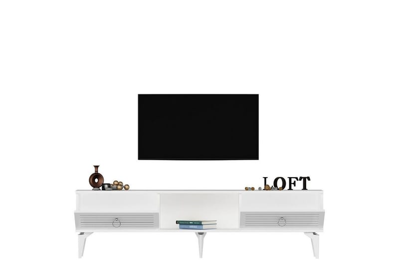 Mula TV-benk 150 cm - Hvit - Møbler - Mediamøbel & tv møbel - TV-benk & mediabenk
