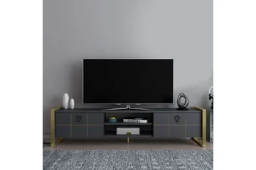 Munetaka TV-benk 184 cm - Antrasitt/Gull - Møbler - Mediamøbel & tv møbel - TV-benk & mediabenk