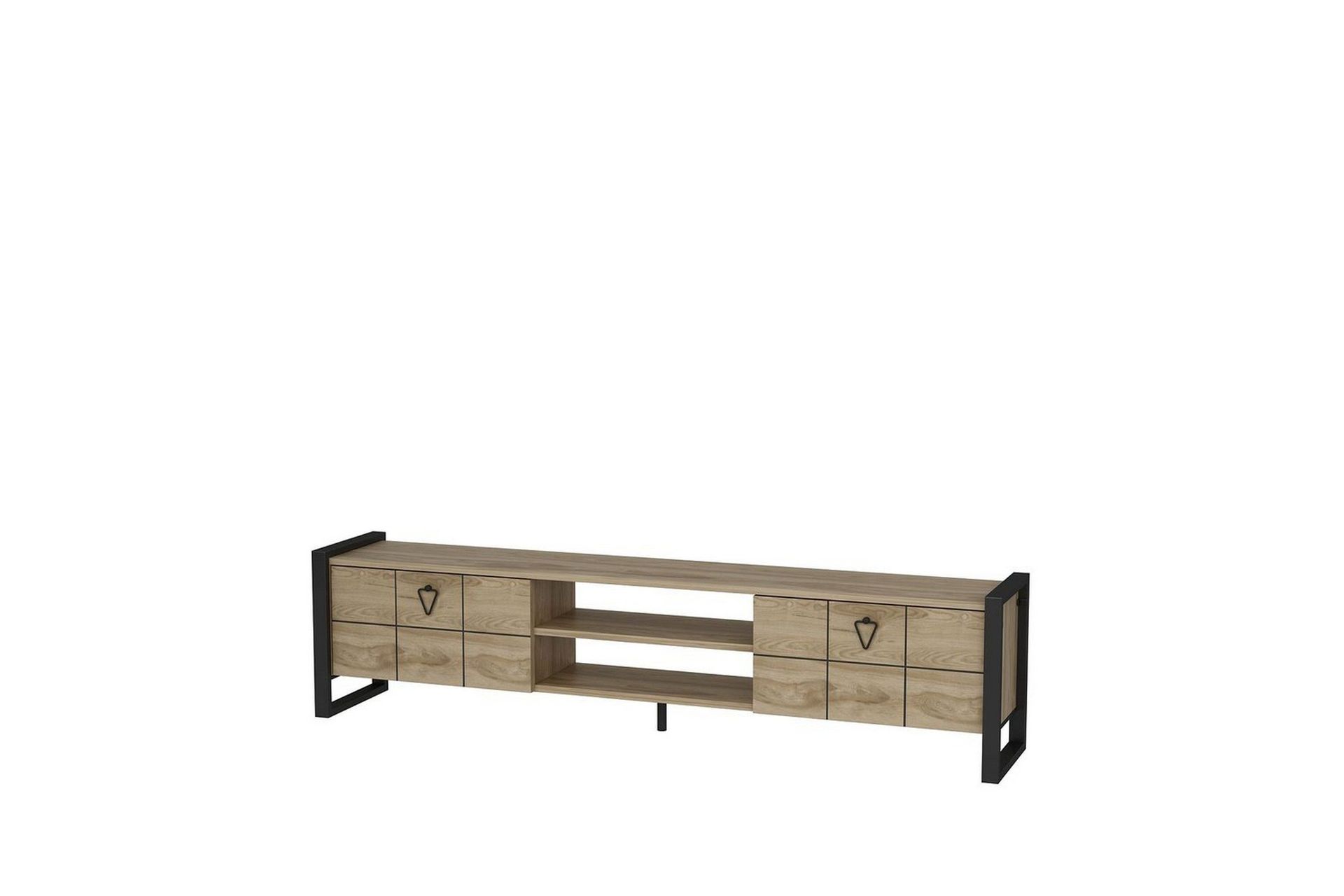 Munetaka TV-benk 184 cm - Eik/Sort