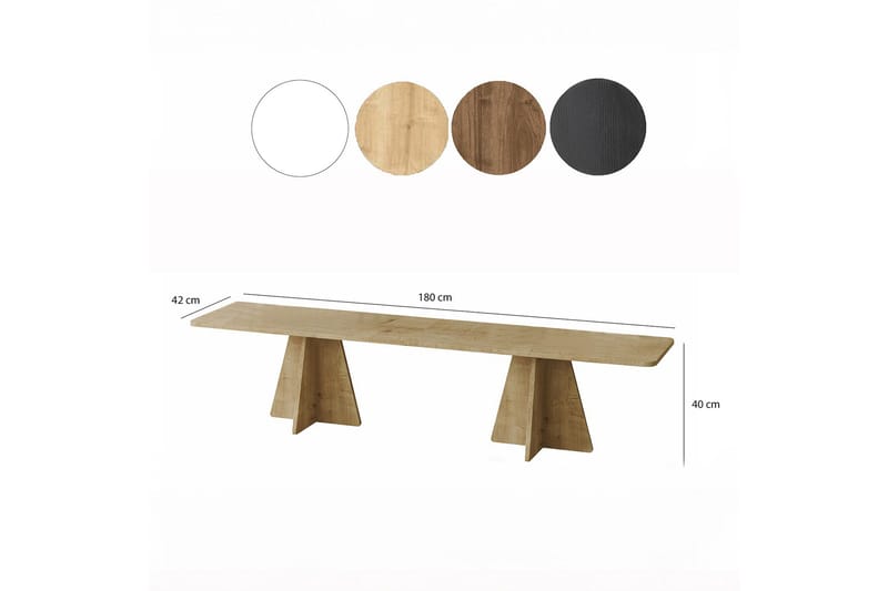 Munne TV-benk 180 cm - Eik - Møbler - Mediamøbel & tv møbel - TV-benk & mediabenk