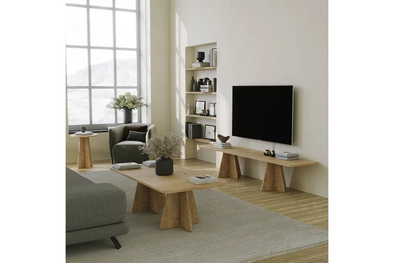 Munne TV-benk 180 cm - Eik - Møbler - Mediamøbel & tv møbel - TV-benk & mediabenk