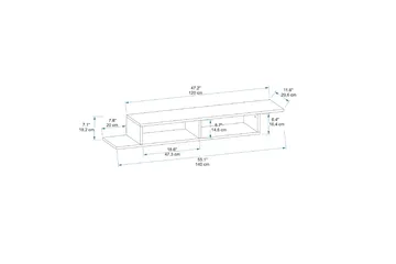 Muson TV-benk 120 cm - Antrasitt - Møbler - Mediamøbel & tv møbel - TV-benk & mediabenk