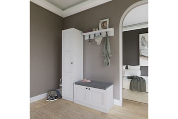 Nagouri TV-møbelsett 130x35 cm - Hvit - Møbler - Gangmøbler - Møbelsett til gang & entre