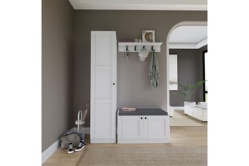 Nagouri TV-møbelsett 130x35 cm - Hvit - Møbler - Gangmøbler - Møbelsett til gang & entre
