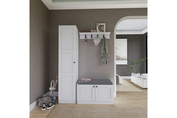 Nagouri TV-møbelsett 130x35 cm - Hvit - Møbler - Gangmøbler - Møbelsett til gang & entre
