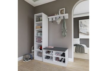 Nagouri TV-møbelsett 130x35 cm - Hvit - Møbler - Gangmøbler - Møbelsett til gang & entre