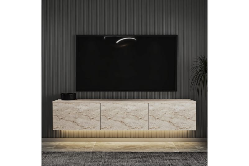 Neon TV-benk 160 cm Beige - Beige - Møbler - Mediamøbel & tv møbel - TV-benk & mediabenk