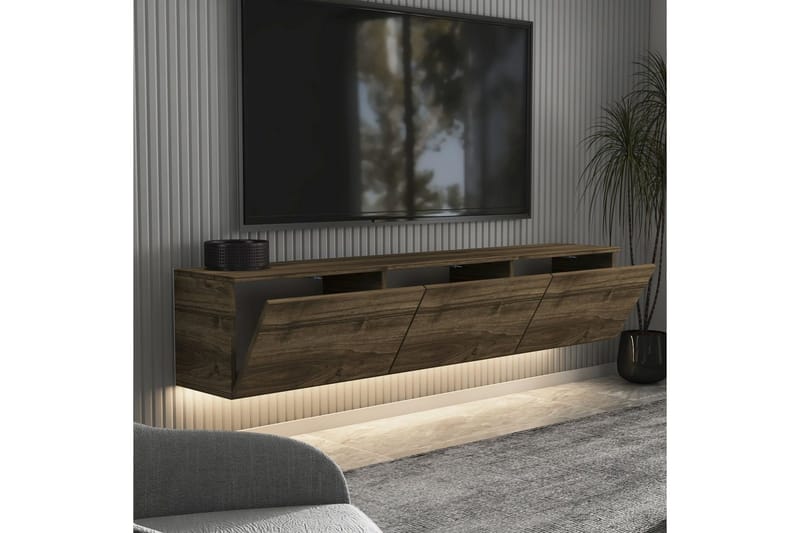 Neon TV-benk 160 cm - Brun - Møbler - Mediamøbel & tv møbel - TV-benk & mediabenk
