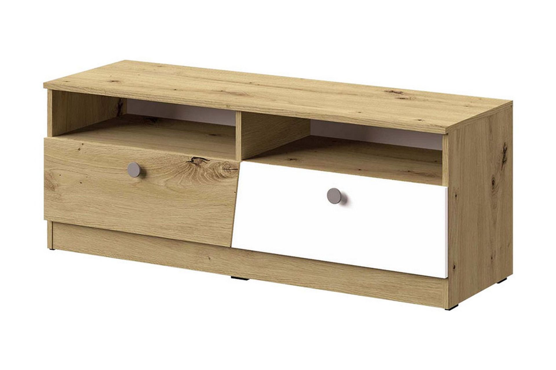 Nero Tv-benk 120 cm - Natur/Hvit/Grå