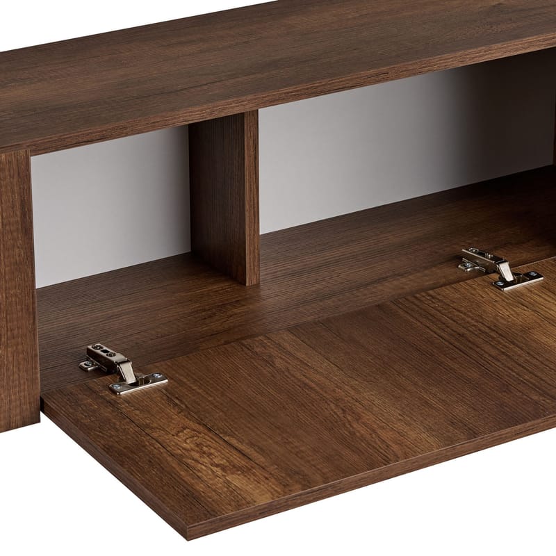 Nexus TV-benk 180 cm - Barok valnøtt og svart - Møbler - Mediamøbel & tv møbel - Mediestativ & veggfeste