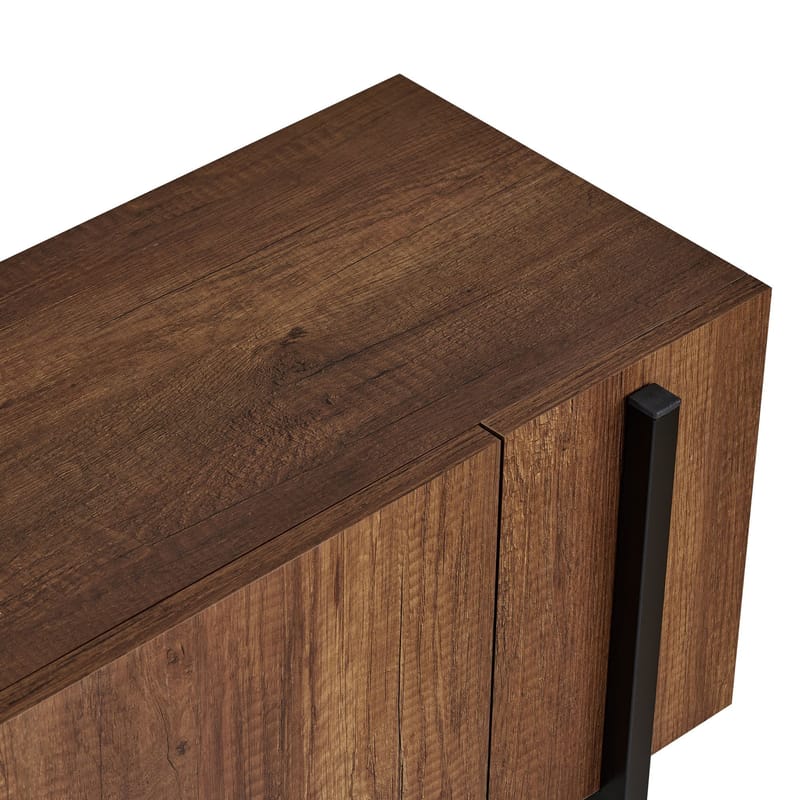 Nexus TV-benk 180 cm - Barok valnøtt og svart - Møbler - Mediamøbel & tv møbel - Mediestativ & veggfeste