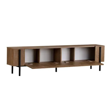 Nexus TV-benk 180 cm - Kafkas Oak og Black - Møbler - Mediamøbel & tv møbel - TV-benk & mediabenk