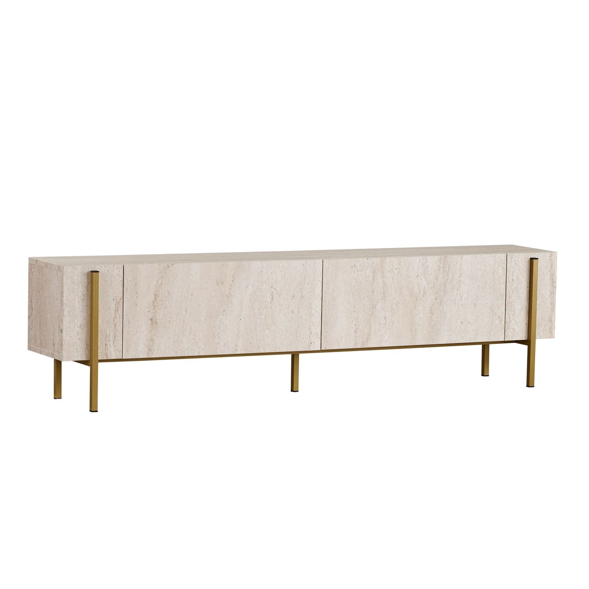 Nexus TV-benk 180 cm - Travertin/gull