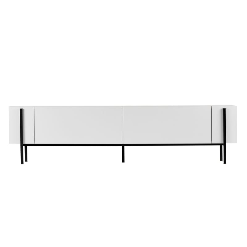 Nexus TV-benk 180 cm - Wood Black og Black - Møbler - Mediamøbel & tv møbel - Mediestativ & veggfeste