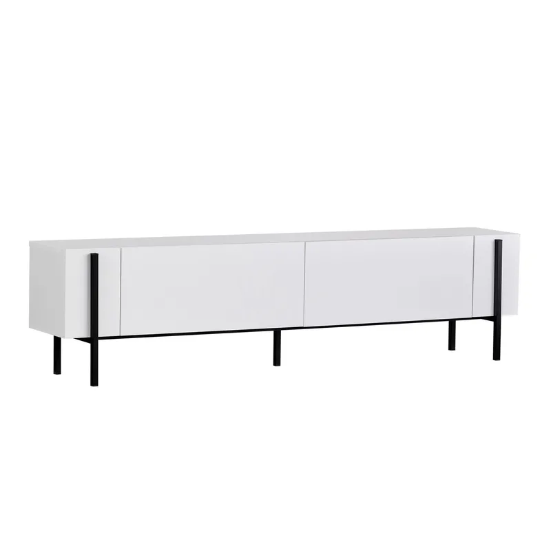 Nexus TV-benk 180 cm - Wood Black og Black - Møbler - Mediamøbel & tv møbel - Mediestativ & veggfeste