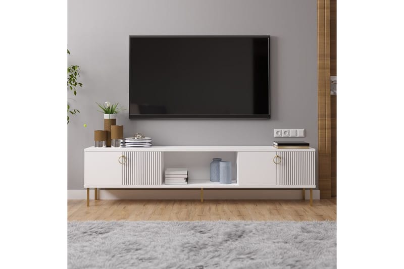 Neyra TV-benk 180 cm - Hvit - Møbler - Mediamøbel & tv møbel - TV-benk & mediabenk