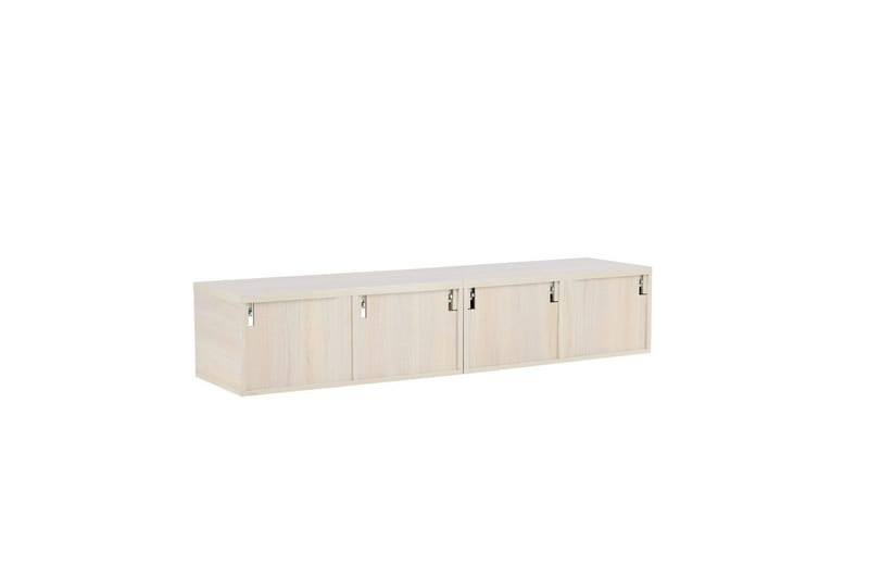 Nomi Vegghengt TV-benk 180 cm med Oppbevaring i Lyst Tre - Beige - Møbler - Mediamøbel & tv møbel - TV-benk & mediabenk