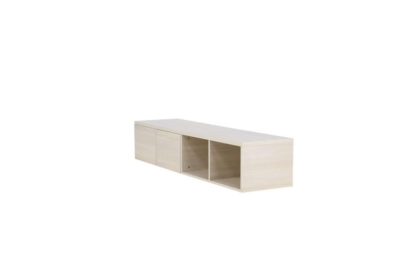 Nomi Vegghengt TV-benk 180 cm med Oppbevaring i Lyst Tre - Beige - Møbler - Mediamøbel & tv møbel - TV-benk & mediabenk