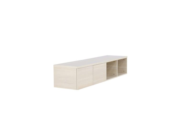 Nomi Vegghengt TV-benk 180 cm med Oppbevaring i Lyst Tre - Beige - Møbler - Mediamøbel & tv møbel - TV-benk & mediabenk