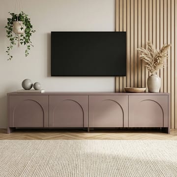 Nomira TV-benk 180 cm med Oppbevaring i Malt Tre - Taupe - Møbler - Mediamøbel & tv møbel - TV-benk & mediabenk