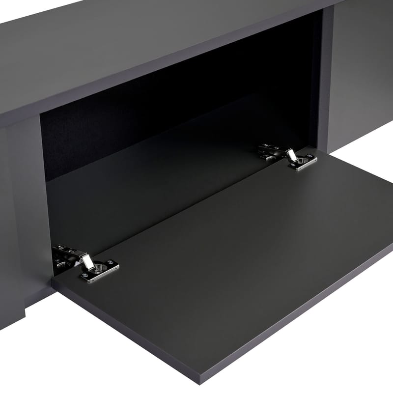 Nopira TV-benk 180 cm - Antrasitt og svart - Møbler - Mediamøbel & tv møbel - Mediestativ & veggfeste