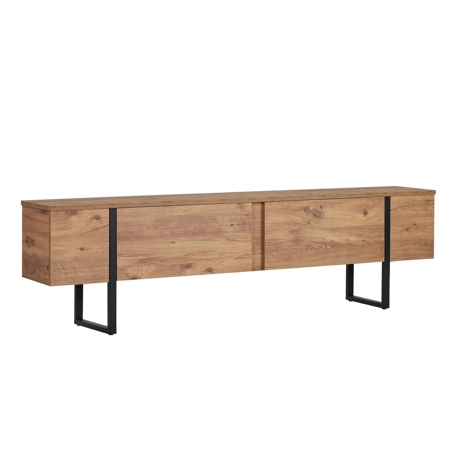 Nopira TV-benk 180 cm - Atlantic Pine og svart